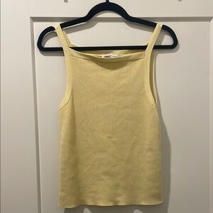 NWOT Abercrombie Butter Yellow Ottoman High Neck Top